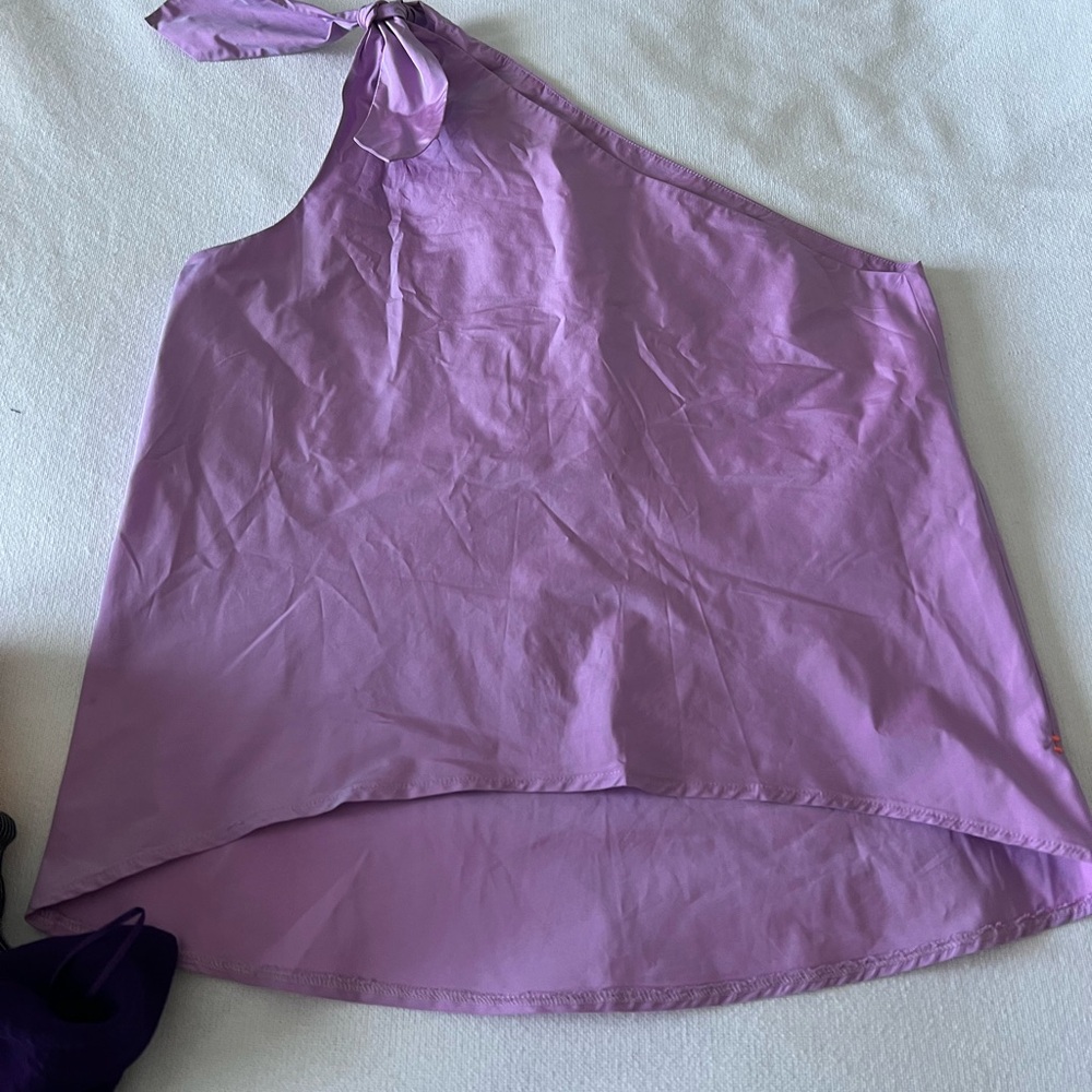 Noble 31 brand sister used to work. Never worn. Purple shine one shoulder top.